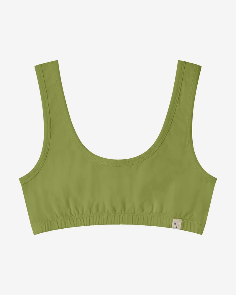 Olivegrüner BH Basic aus Bio-Baumwolle von Matona