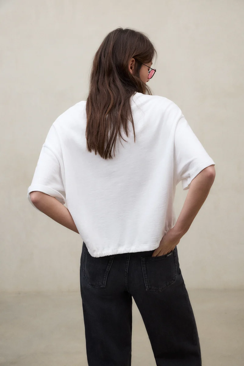 Shirt NEIVA aus Bio Baumwolle und recycleter Wolle von ECOALF in weiss