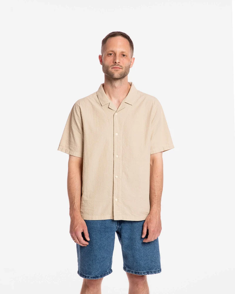 Beiges Hemd Bowling aus 100% Bio-Baumwolle von Matona