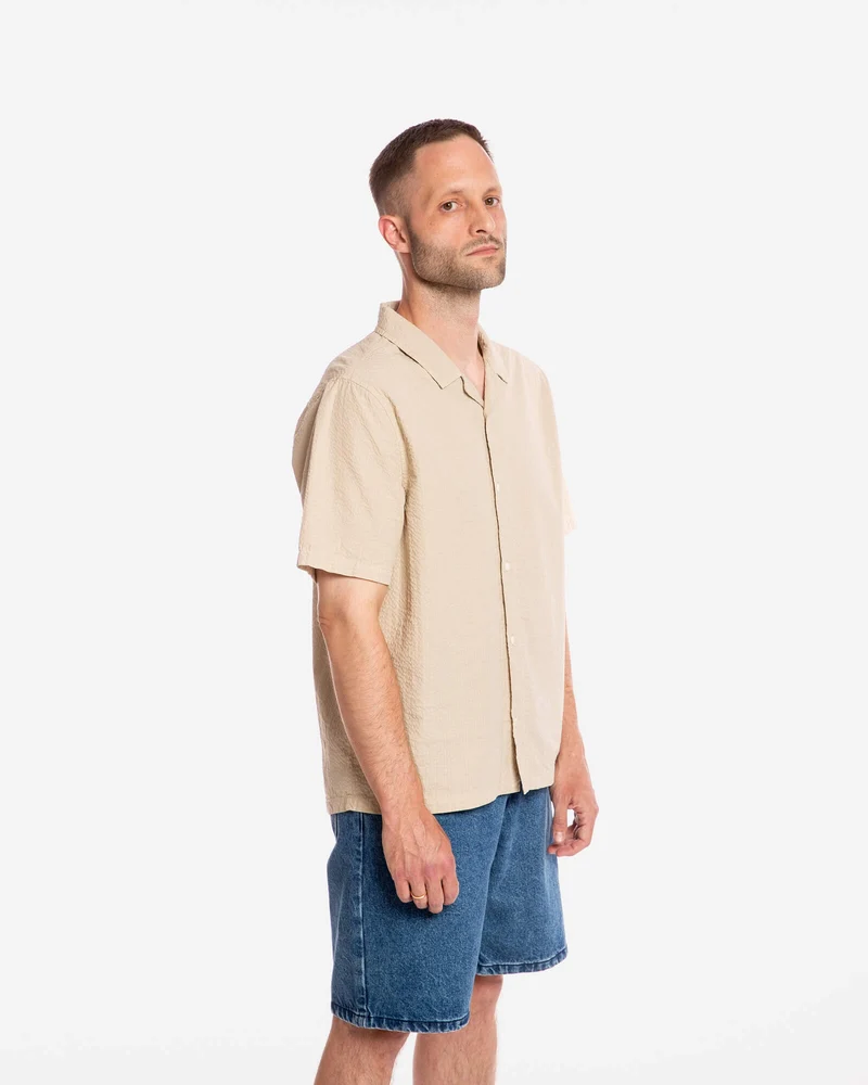 Beiges Hemd Bowling aus 100% Bio-Baumwolle von Matona