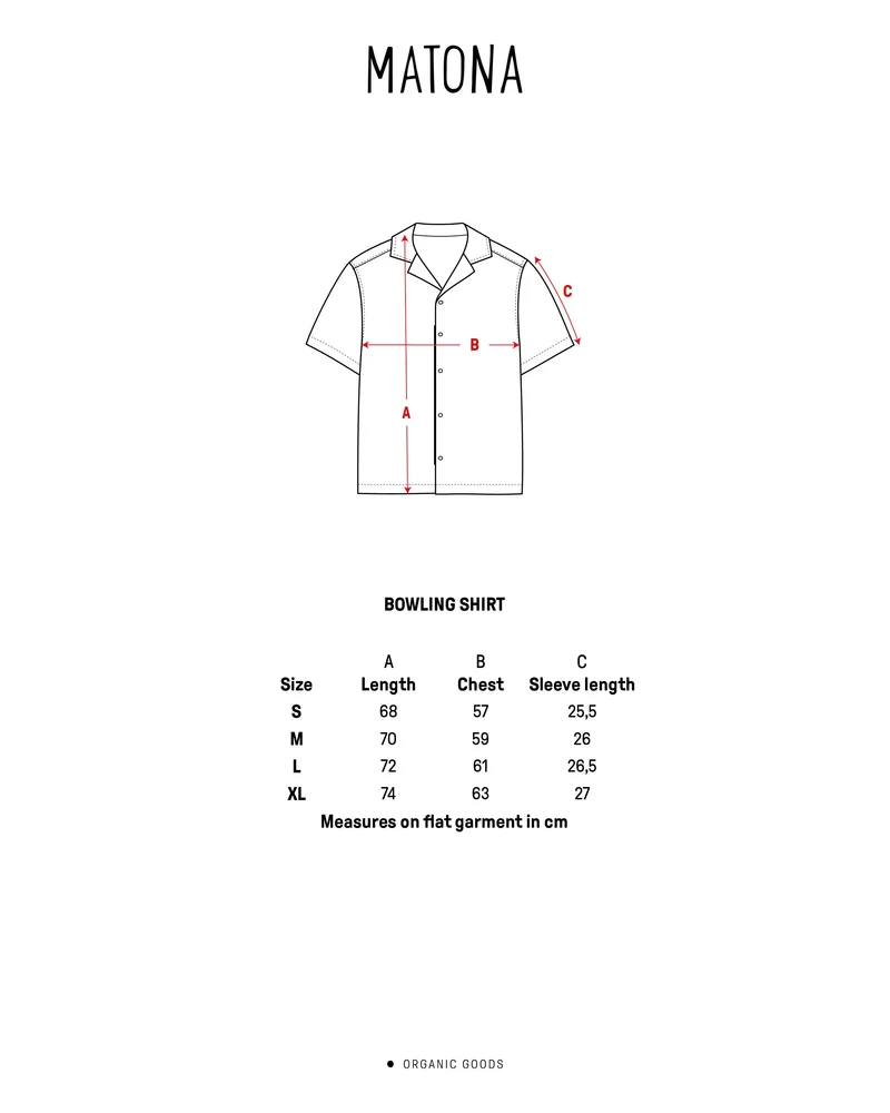 Beiges Hemd Bowling aus 100% Bio-Baumwolle von Matona