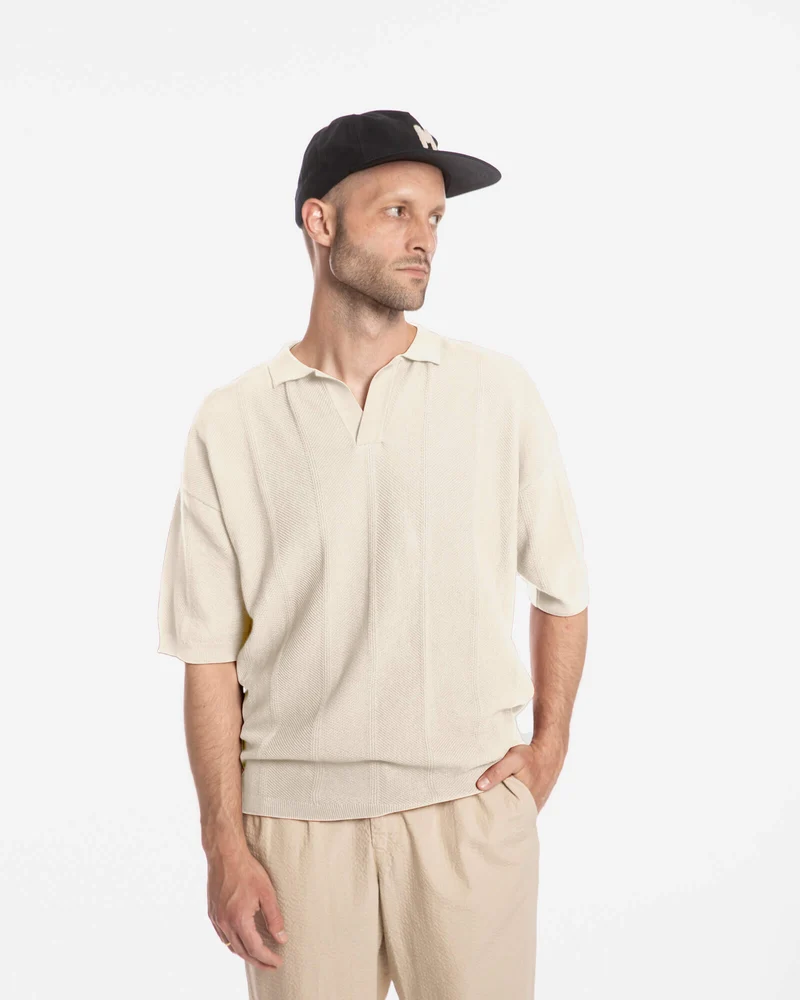 Beiges Polo Shirt aus 100% Bio-Baumwolle von Matona