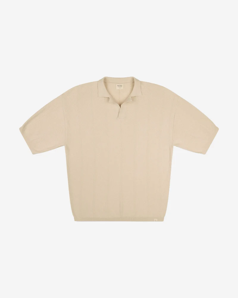 Beiges Polo Shirt aus 100% Bio-Baumwolle von Matona