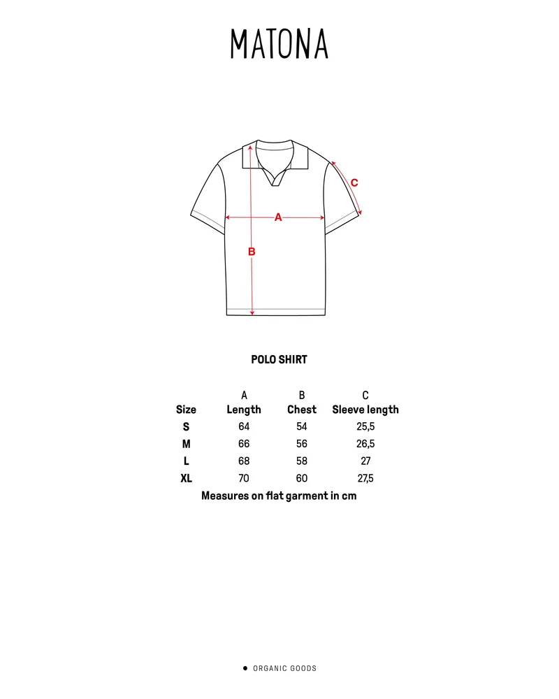 Beiges Polo Shirt aus 100% Bio-Baumwolle von Matona