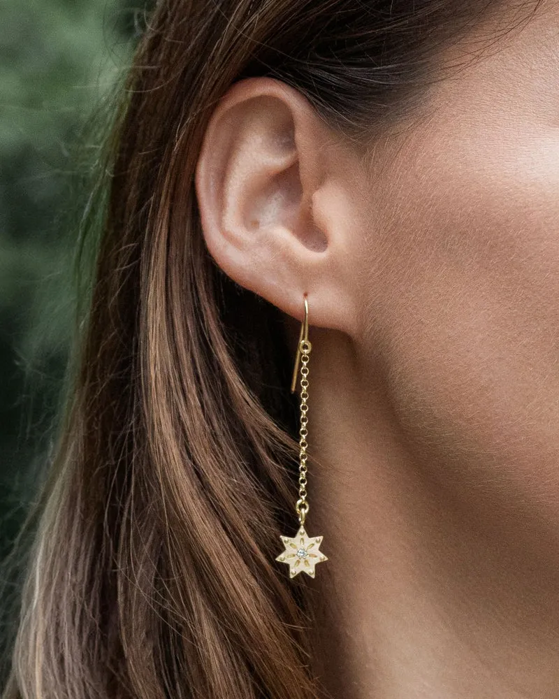 STAR*ina Lange Ohrringe mit Zirkonia von V Design Lab
