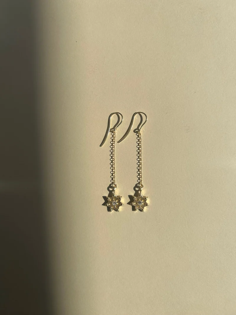 STAR*ina Lange Ohrringe mit Zirkonia von V Design Lab