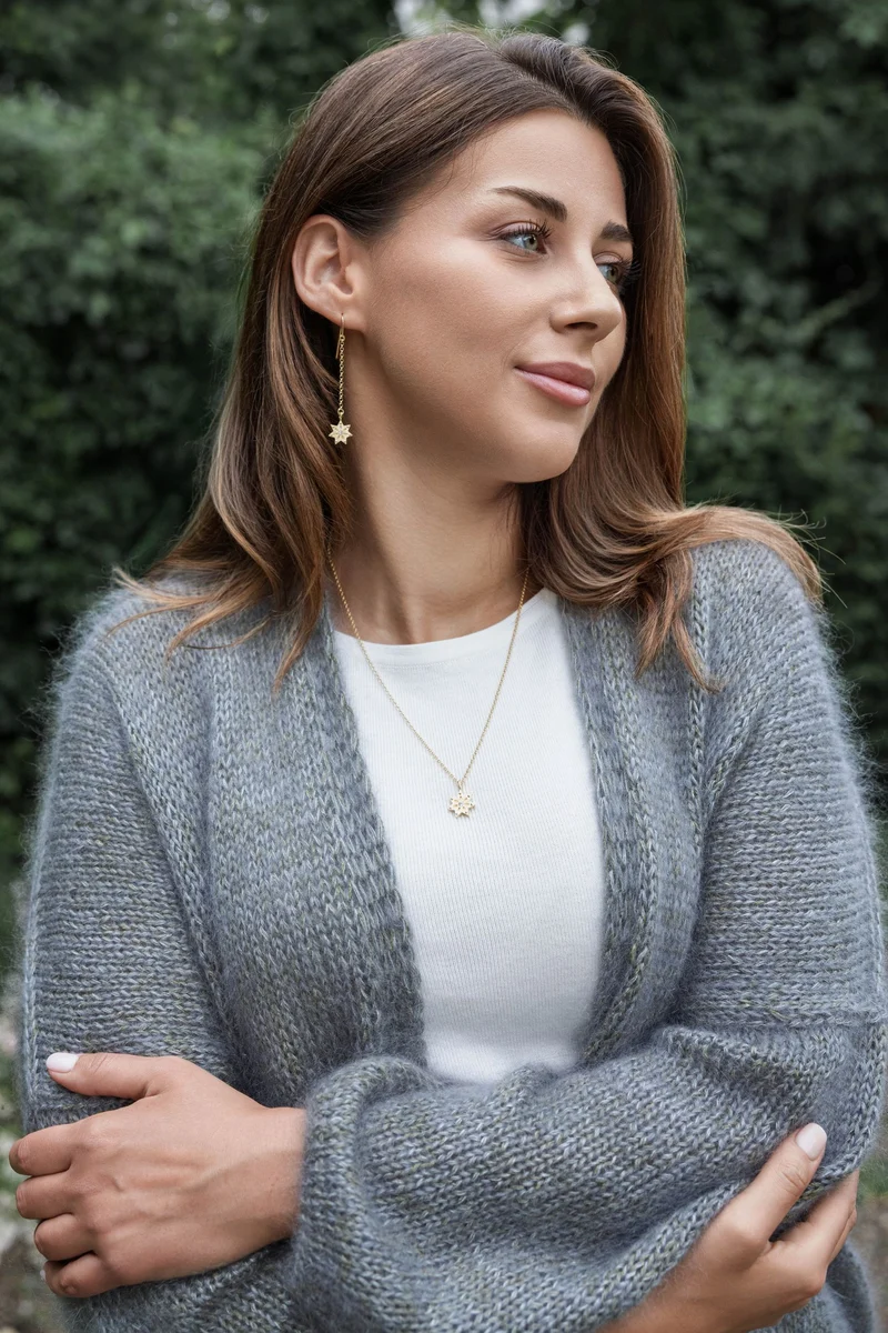 STAR*ina Lange Ohrringe mit Zirkonia von V Design Lab