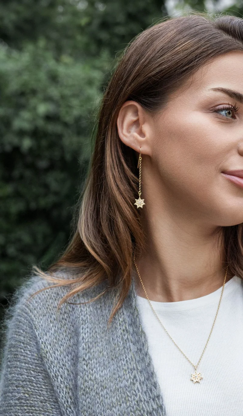 STAR*ina Lange Ohrringe mit Zirkonia von V Design Lab