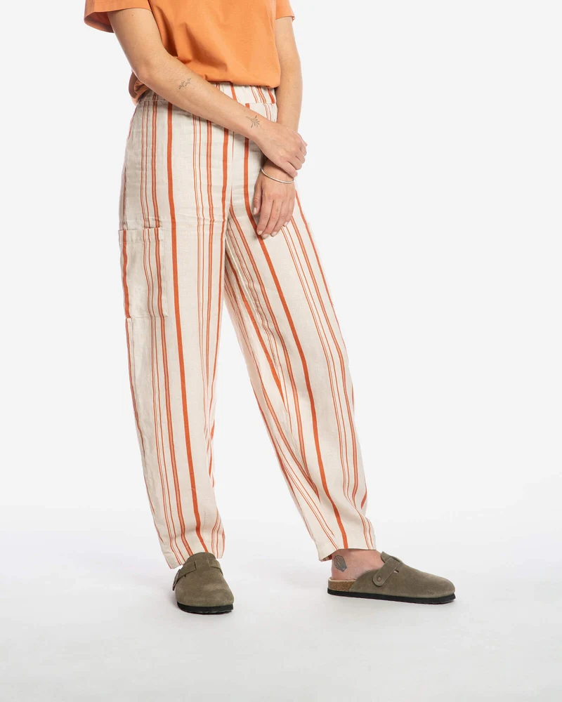 Gestreifte Hose aus 100% Leinen von Matona
