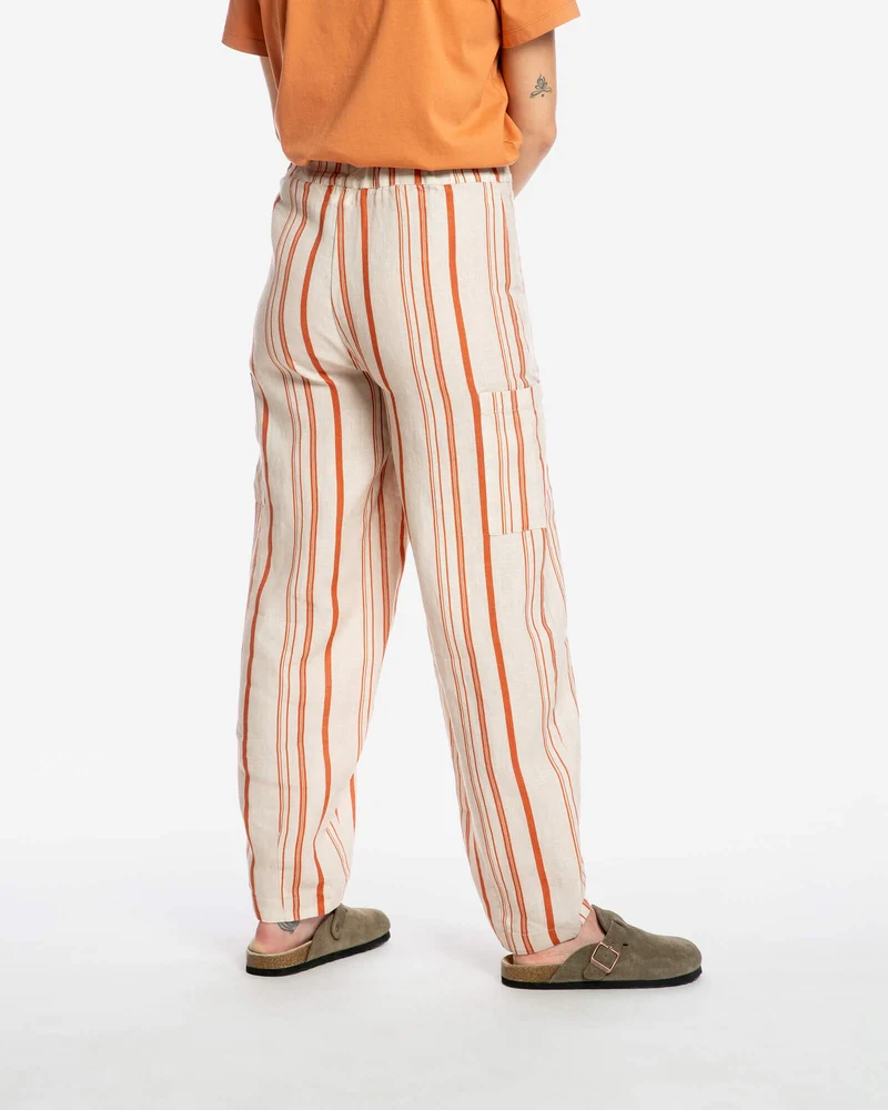 Gestreifte Hose aus 100% Leinen von Matona