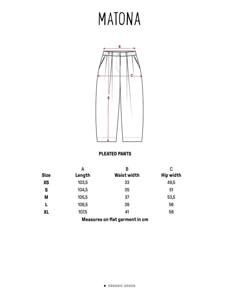 Dunkelblaue Hose aus 100% Bio-Baumwolle von Matona