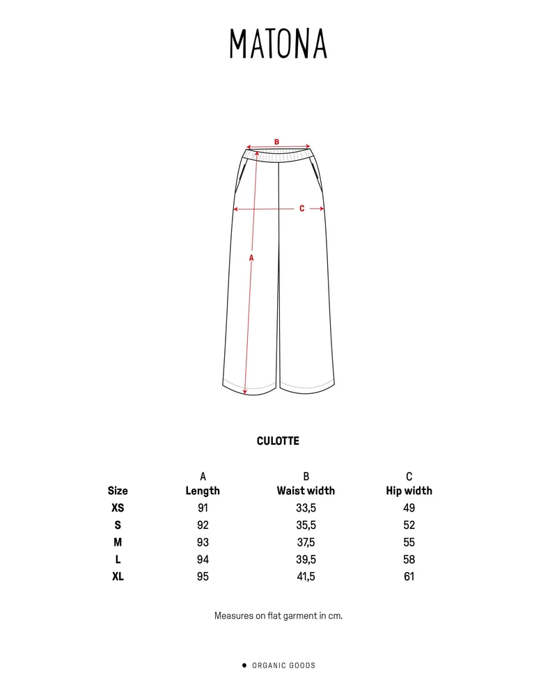 Olivegrüne Culotte Hose aus 100% Leinen von Matona