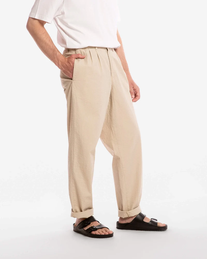 Beige Hose aus 100% Bio-Baumwolle von Matona