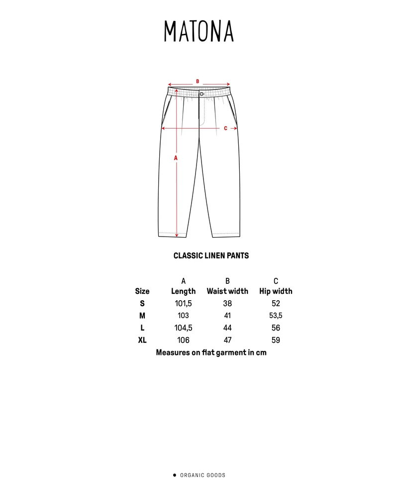 Schwarze Leinenhose aus 100% Leinen von Matona