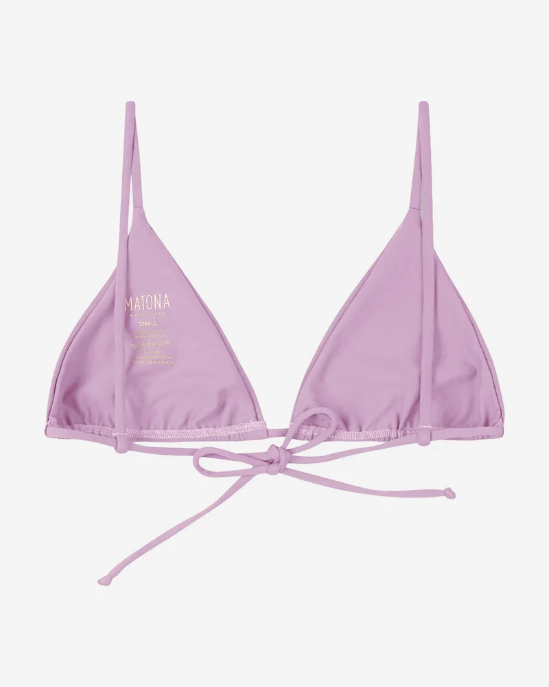 Lila Triangle Bikinioberteil aus nachhaltigem Econyl von Matona