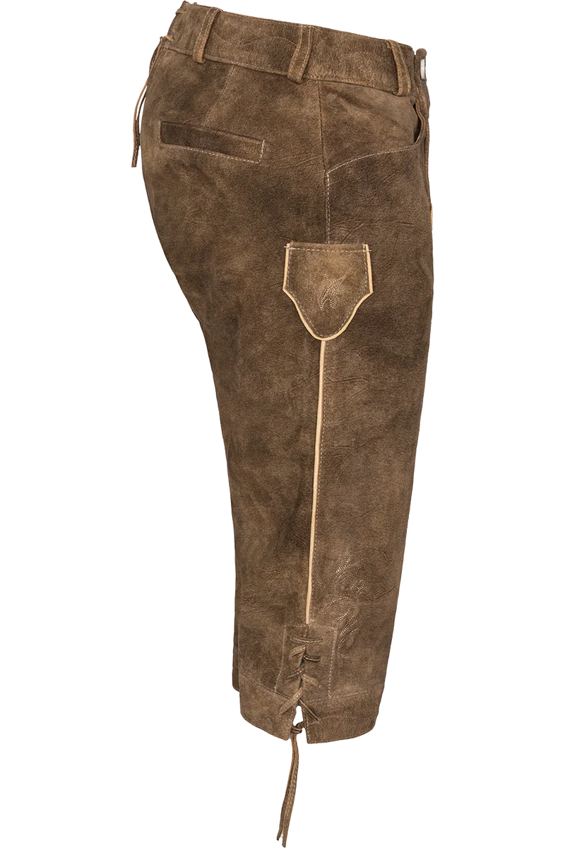 Damen Lederhose Kniebund mit Hosenlatz