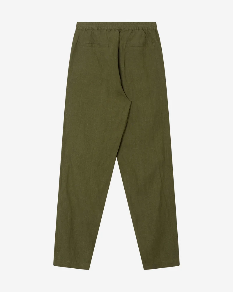 Olivegrüne Leinenhose aus 100% Leinen von Matona