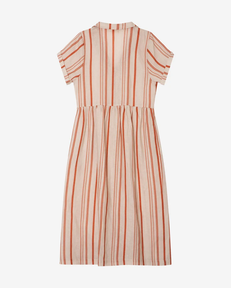 Gestreiftes Kleid aus 100% Leinen von Matona