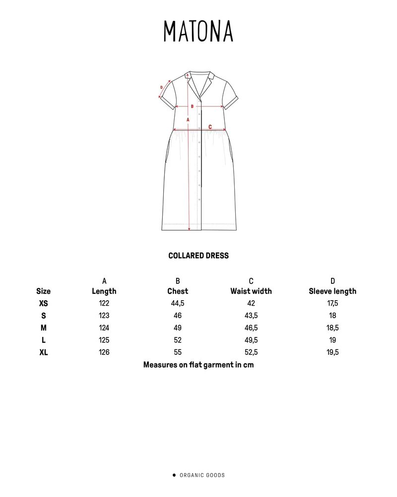 Gestreiftes Kleid aus 100% Leinen von Matona