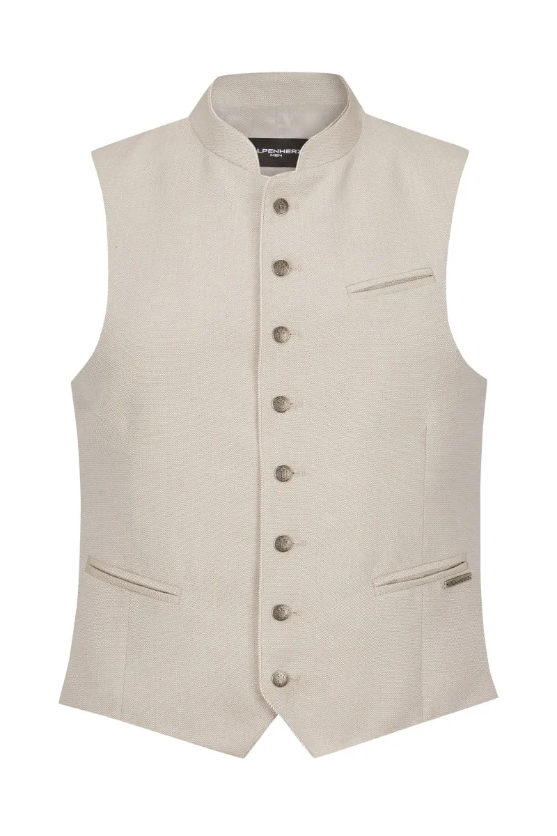 Alpenherz Trachtenweste Sebastian beige