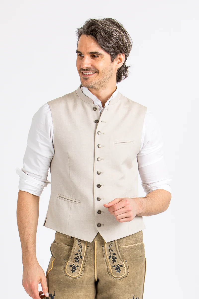 Alpenherz Trachtenweste Sebastian beige