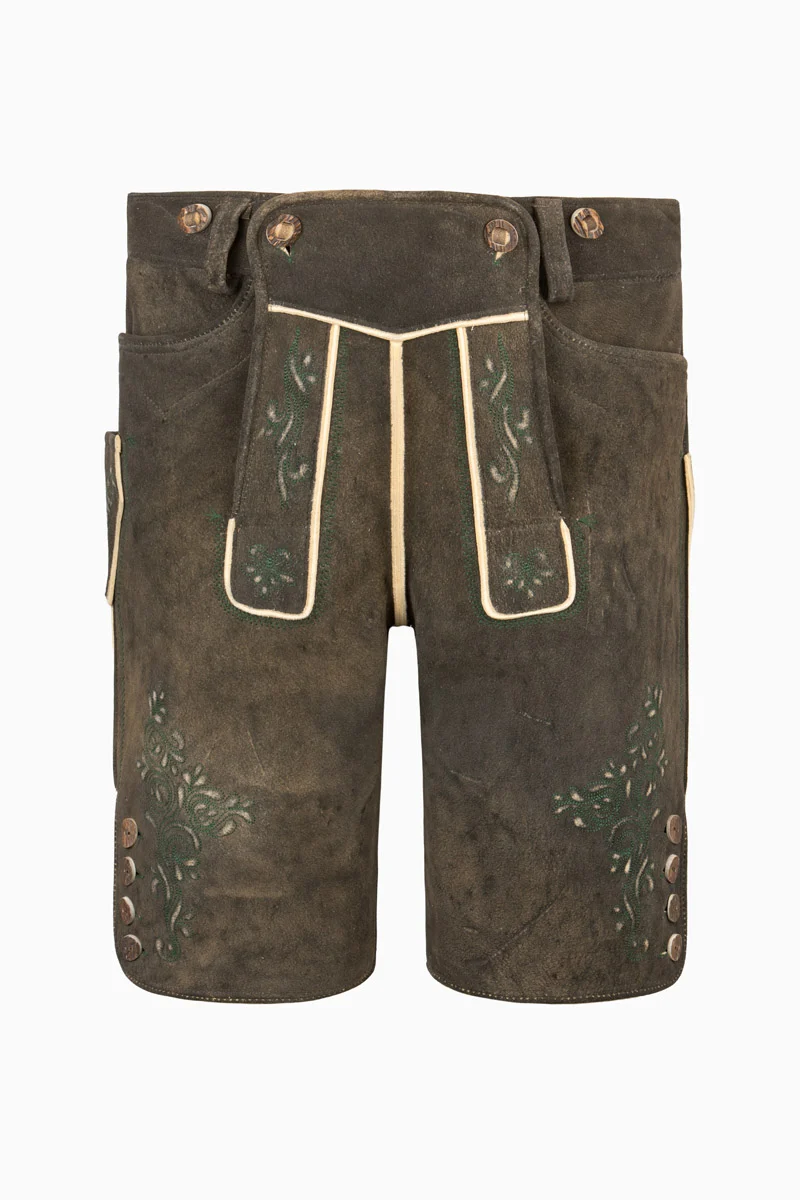 Kurze Beckert Hirschlederhose Maximus nussbaum