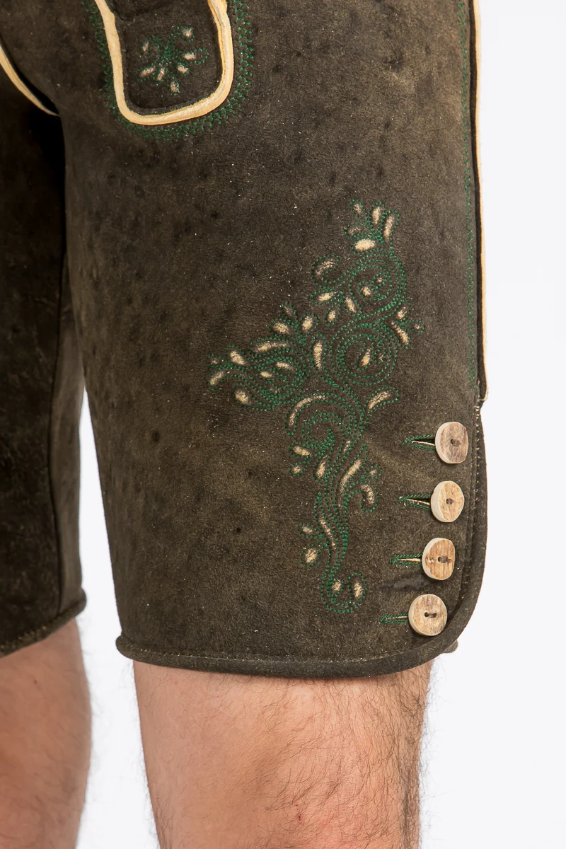 Kurze Beckert Hirschlederhose Maximus nussbaum
