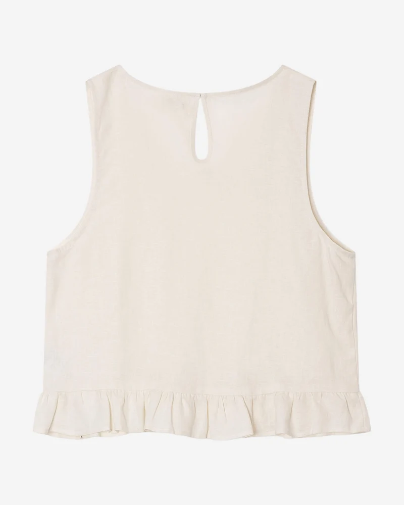 Weisses Top Gathered aus Bio-Baumwolle von Matona