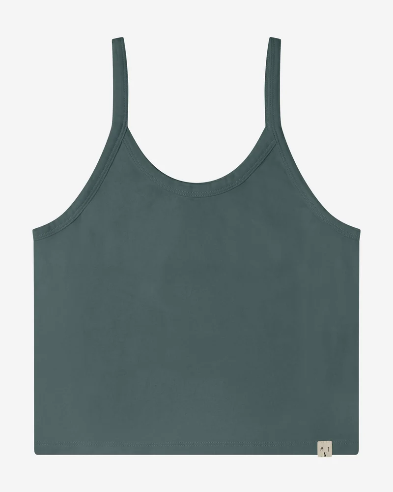 Petrol Crop Top Basic aus Bio-Baumwolle von Matona