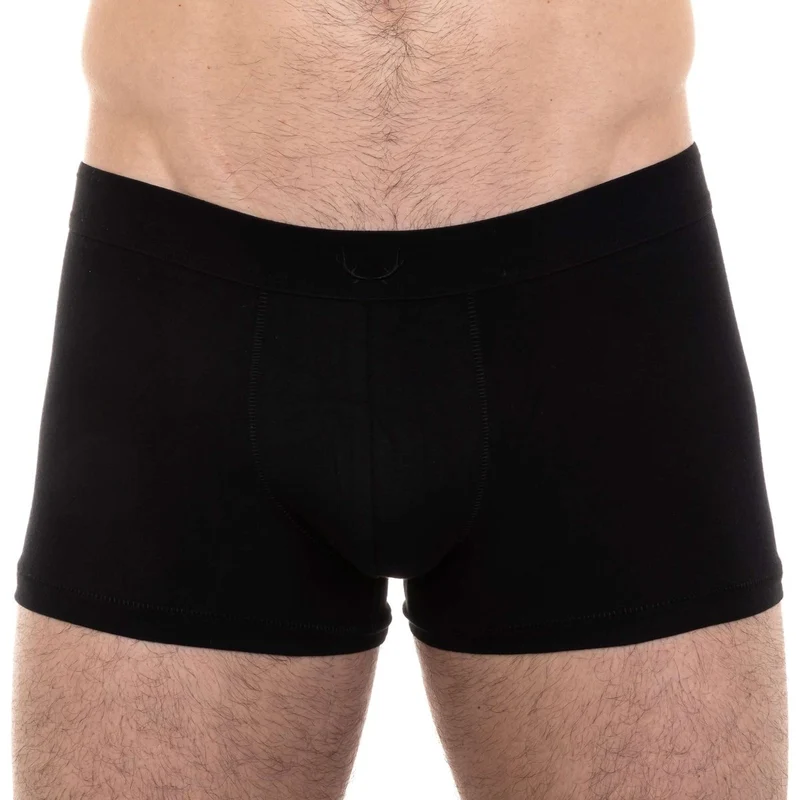 Schwarze Boxershorts aus recycelter Baumwolle von Bluebuck