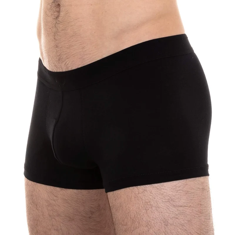 Schwarze Boxershorts aus recycelter Baumwolle von Bluebuck