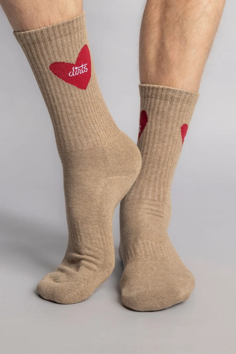 Heart Socks 2.0 in camel von DIRTS