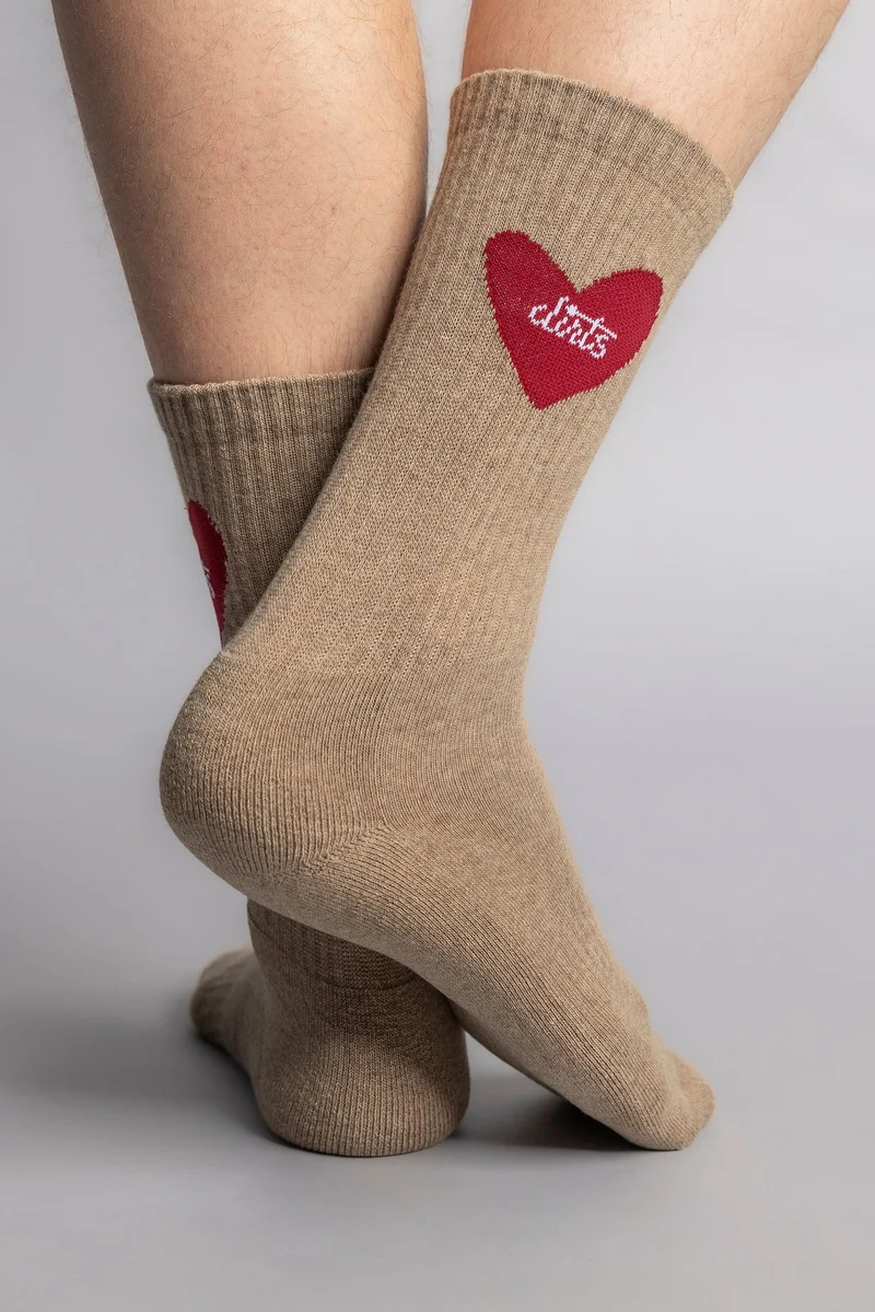 Heart Socks 2.0 in camel von DIRTS