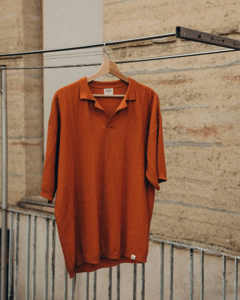Rotes Polo Shirt aus 100% Bio-Baumwolle von Matona