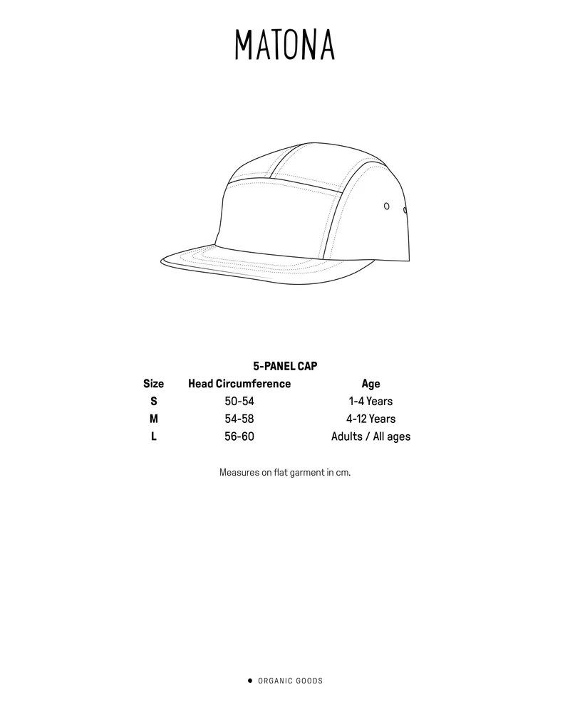 Cap 5-Panel aus Bio-Baumwolle von Matona