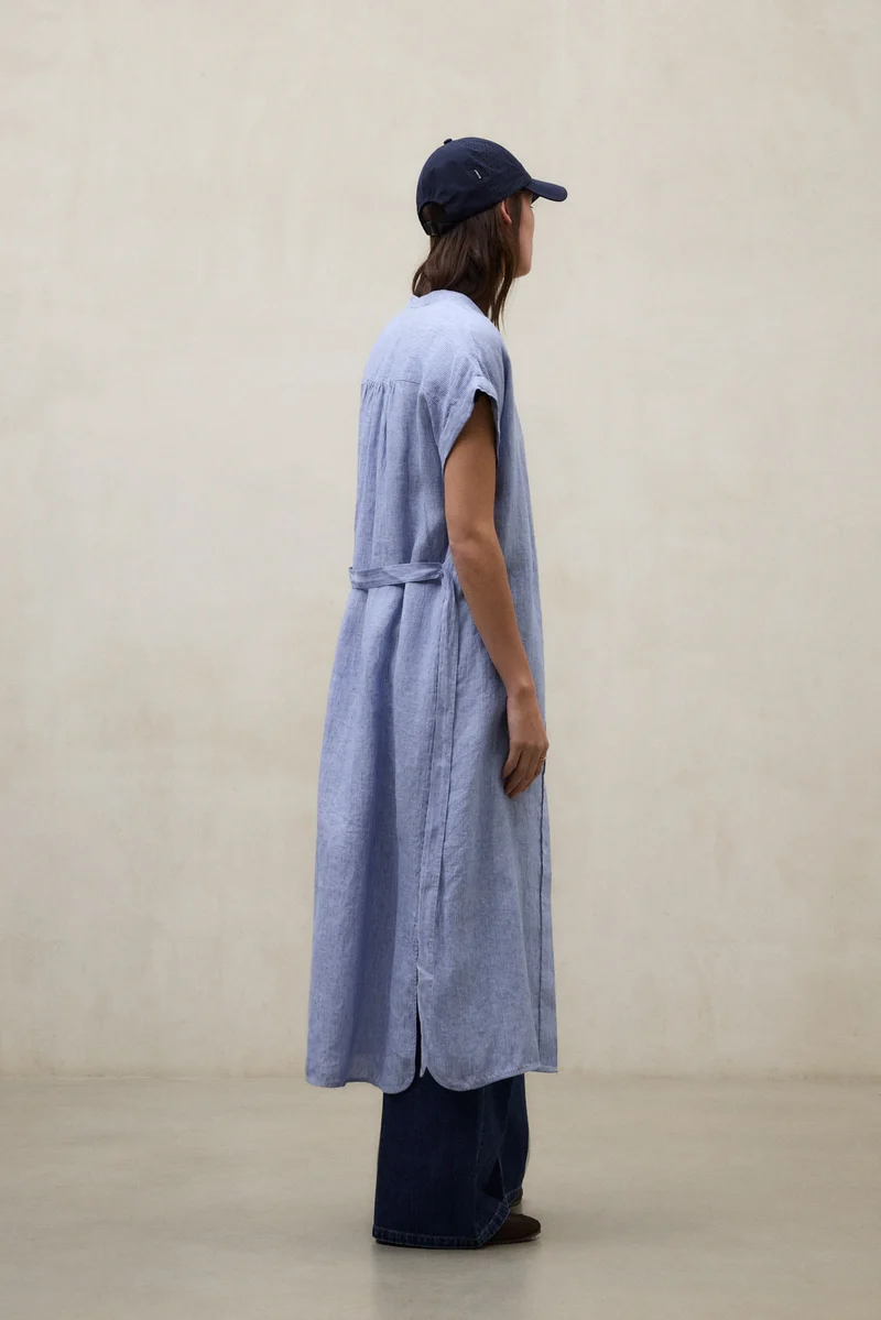 Gestreiftes Kleid AMATISTA aus Leinen von ECOALF