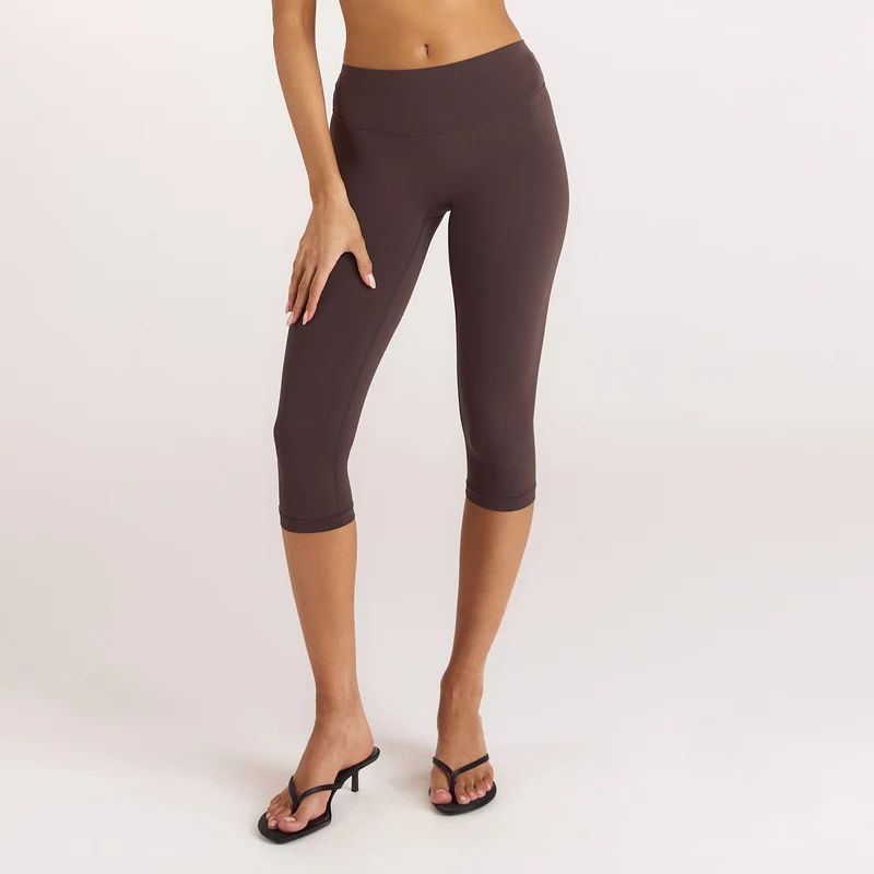 ContourSoft™ Capri-Leggings - Dunkle Schokolade