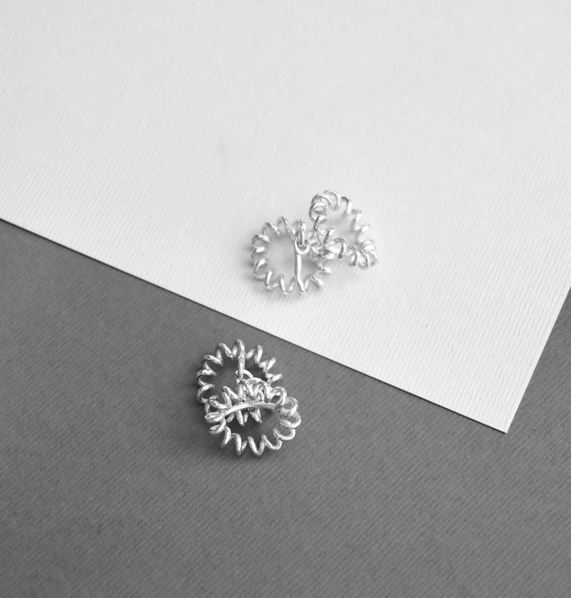 SPIRA Molla Silver Manschettenknöpfe von V Design Lab
