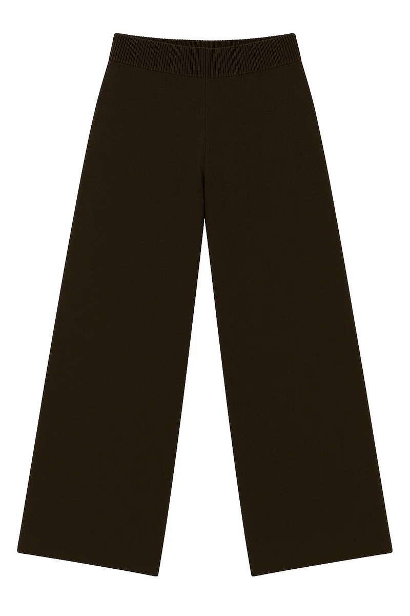 Wide Leg Pants Cashmere/Silk Brown von Pura Clothing