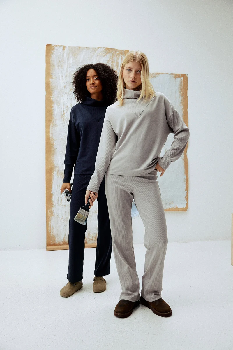 Formal Rib Pants - opal grey von Moya Kala