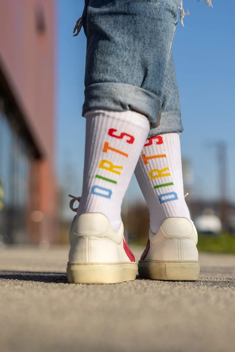 Bunte Socken Rainbow 2.0 aus Bio-Baumwolle von DIRTS