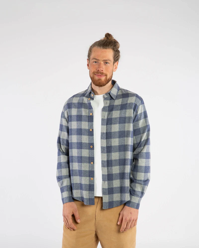 Karriertes Flannelhemd aus 100% Bio-Baumwolle von Matona