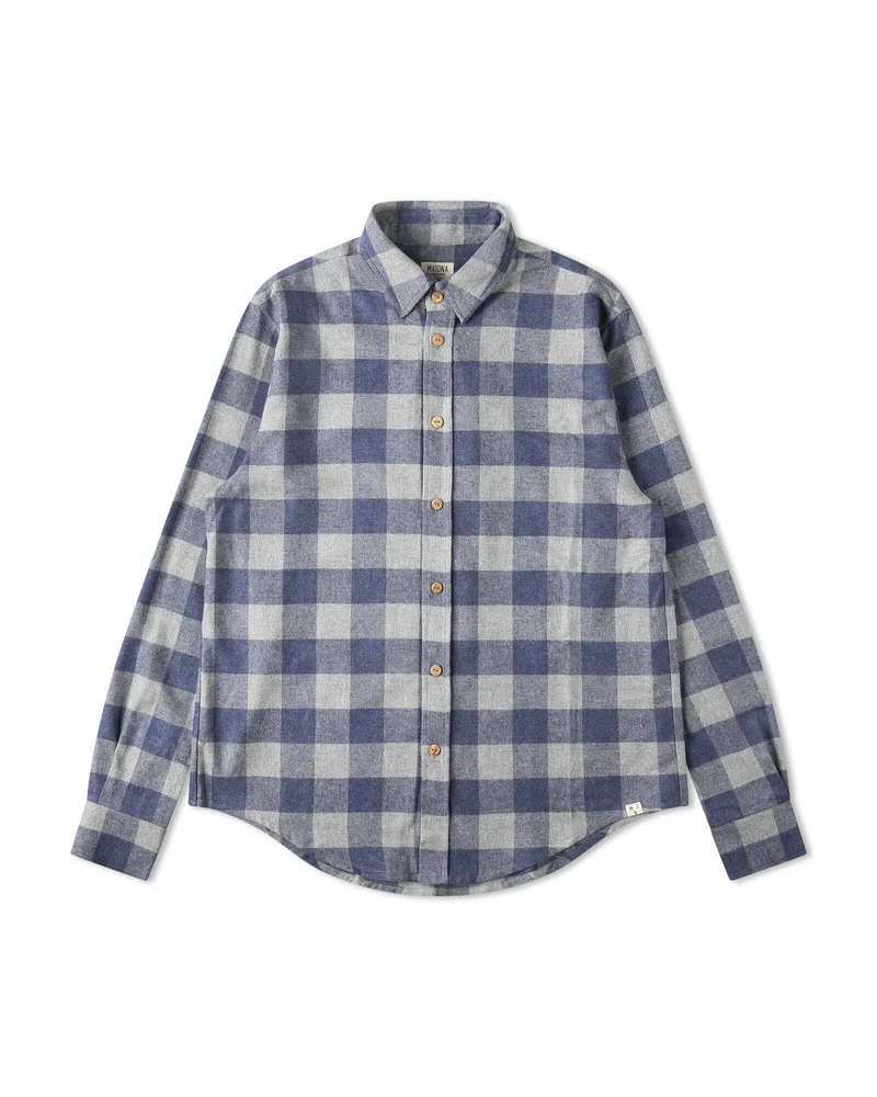 Karriertes Flannelhemd aus 100% Bio-Baumwolle von Matona