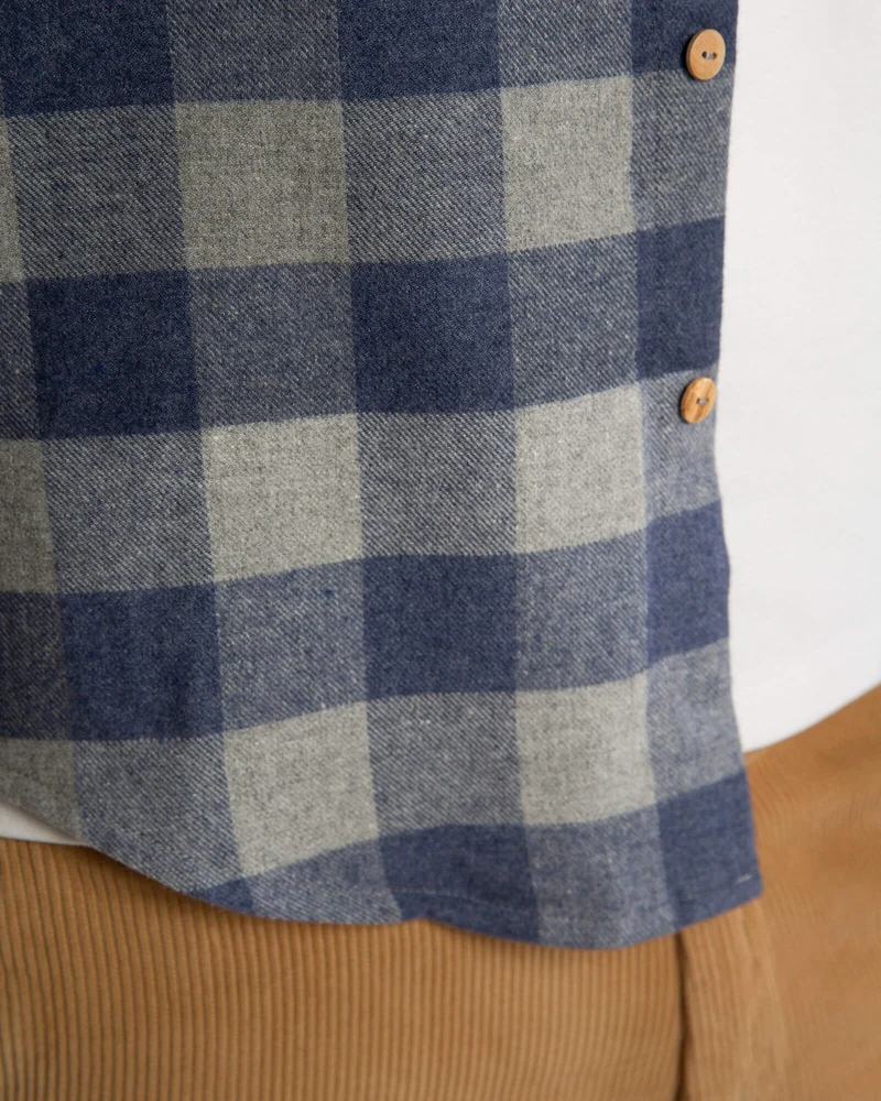 Karriertes Flannelhemd aus 100% Bio-Baumwolle von Matona