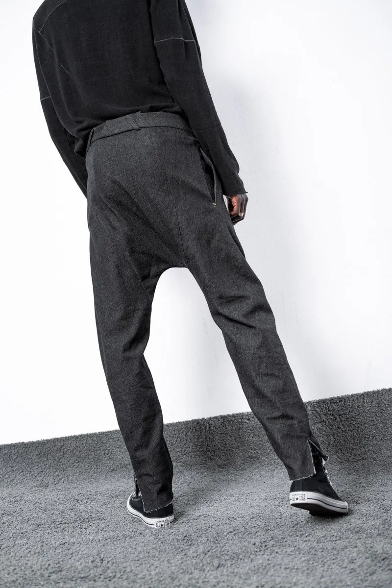 eigensinnig wien | Goethe | Baggy Jeans für Damen und Herren aus Baumwolle in Grau