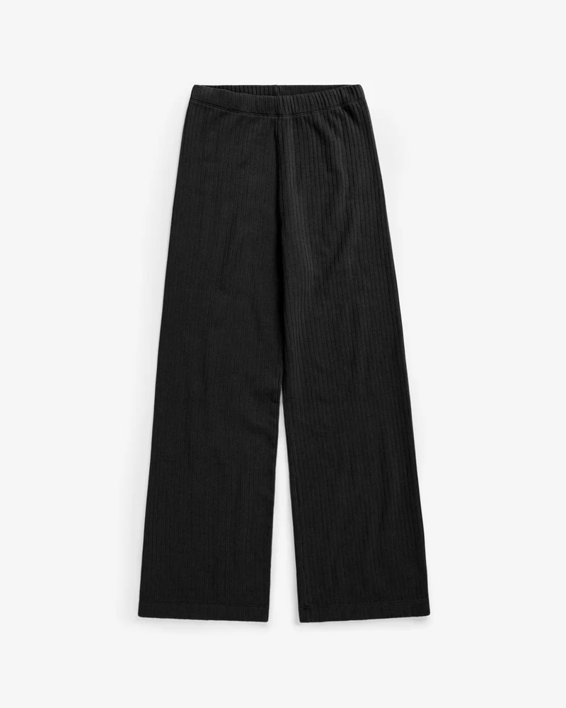 Schwarze Gerippte Hose aus Bio-Baumwolle von Rotholz
