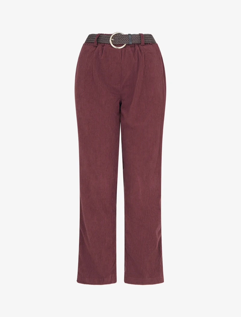 Gerade geschnittene Cordhose - Bordeaux