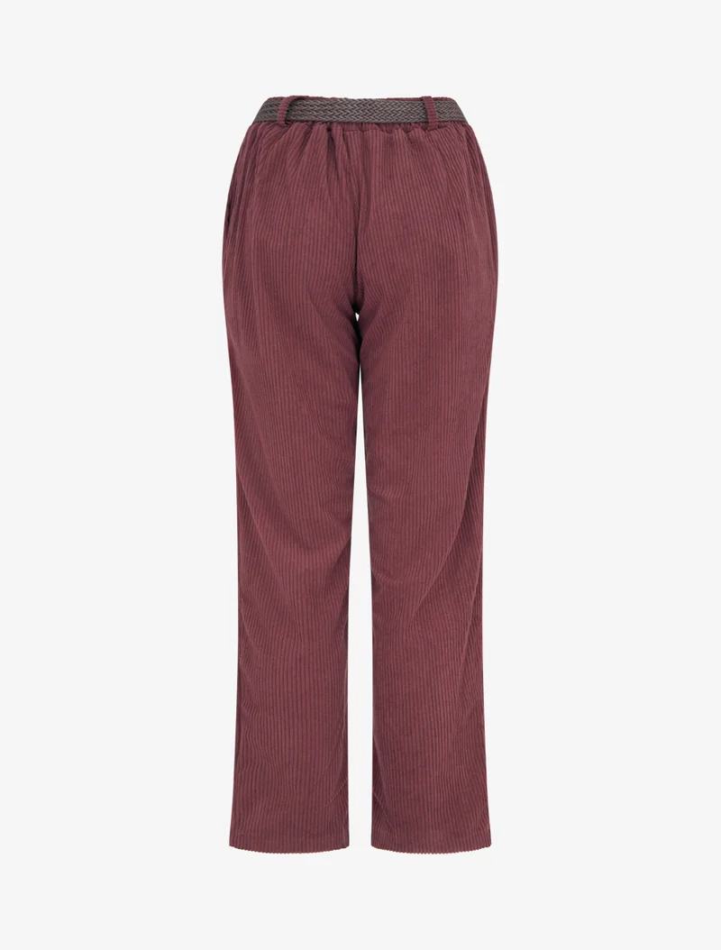 Gerade geschnittene Cordhose - Bordeaux