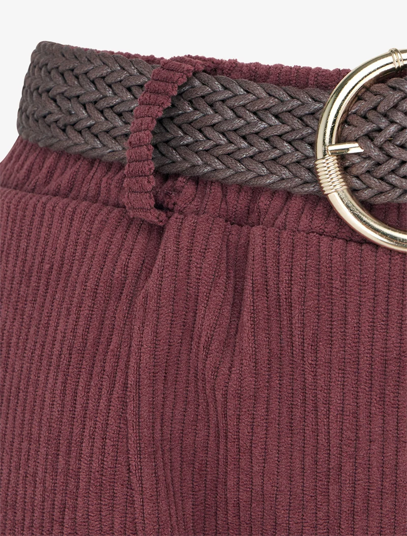 Gerade geschnittene Cordhose - Bordeaux