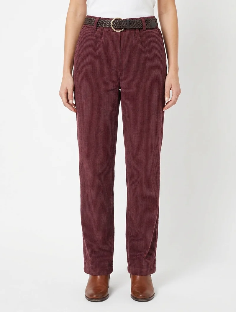 Gerade geschnittene Cordhose - Bordeaux